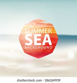 Sea, summer background design. Vector illustration. 