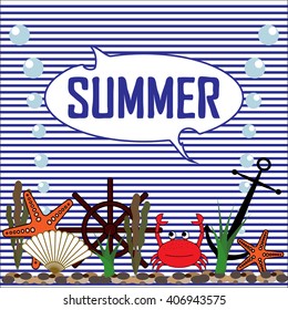 sea summer background. vector illustration