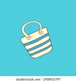 sea summer bag travel style vector