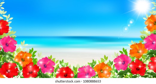 Sea summer Landscape background