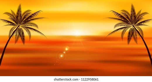 Sea and summer landscape background