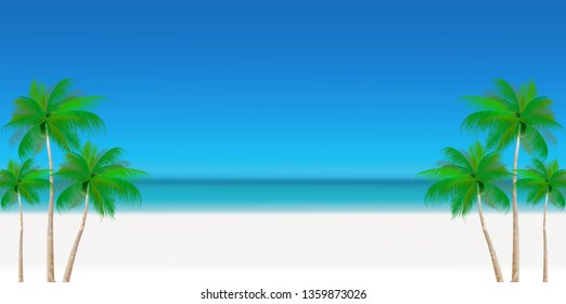Sea summer landscape background