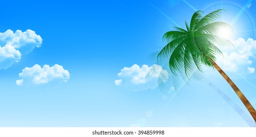 Sea summer landscape background