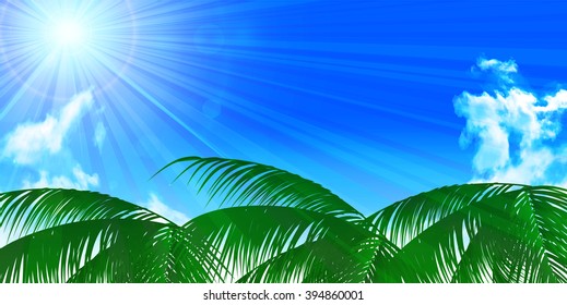 Sea summer landscape background