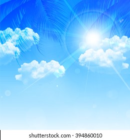 Sea summer landscape background