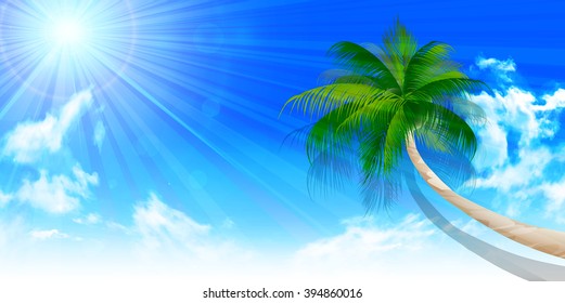 Sea summer landscape background