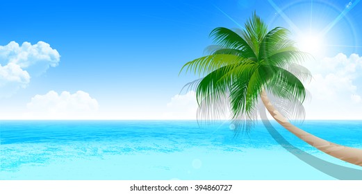 Sea summer landscape background