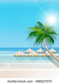 Sea summer landscape background