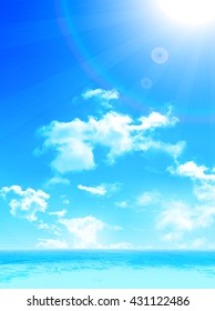 Sea summer landscape background