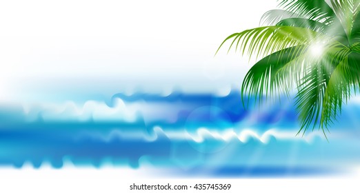 Sea summer landscape background