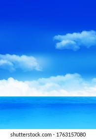 Sea summer landscape wave background