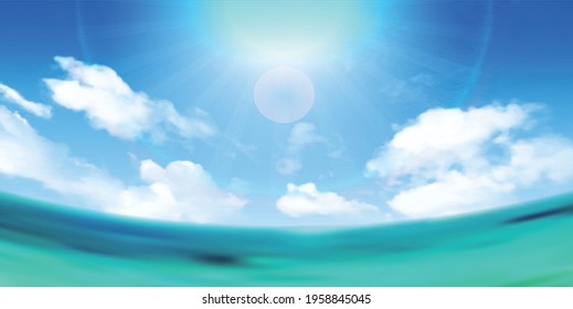 Fondo del paisaje del cielo marino 