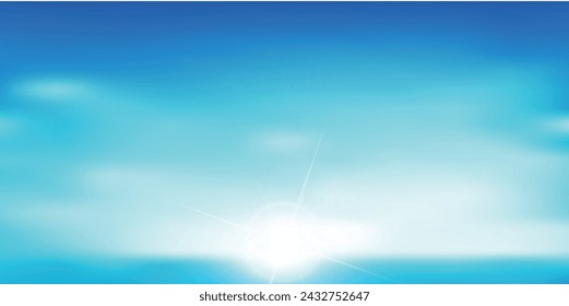 Sea Summer Sky Landscape Background