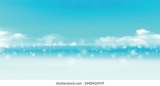 Sea Summer Sky Landscape Background