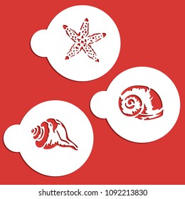 sea summer stencils