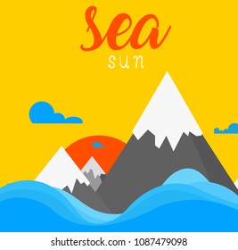 Sea with sun