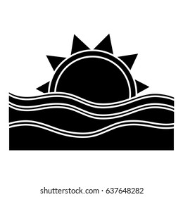 sea and sun icon