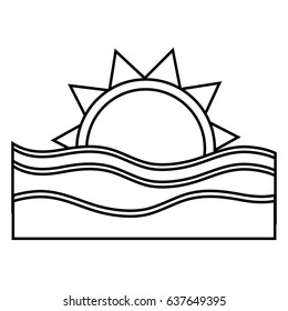 sea and sun icon