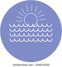 sea and sun icon vector illustration