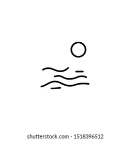 sea and sun icon vector illustration 