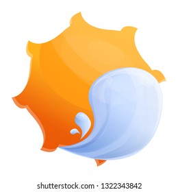 Sea sun protect icon. Cartoon of sea sun protect vector icon for web design isolated on white background