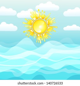 Sea and sun, summer background
