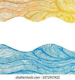 Meer und Sonne. Vektorgrafik