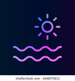 Sea, sun, water nolan icon. Simple thin line, outline vector of watericons for ui and ux, website or mobile application