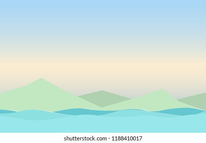 Sea at sunset background