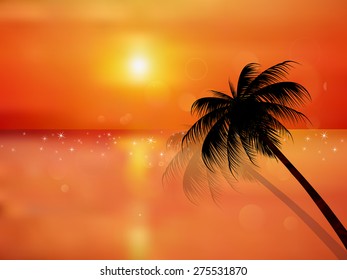 Sea sunset background