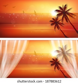 Sea sunset landscape