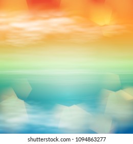 Sea sunset. Tropical background.