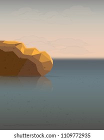 sea sunset view is landscape