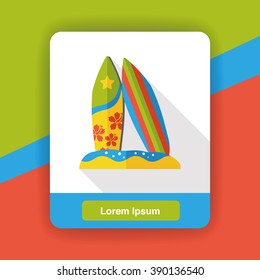 sea surfboard flat icon