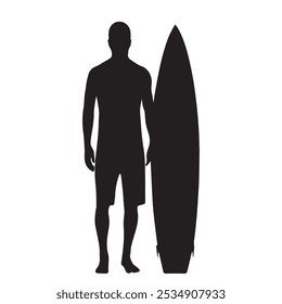 mar Surfista Man gráfico vetorial