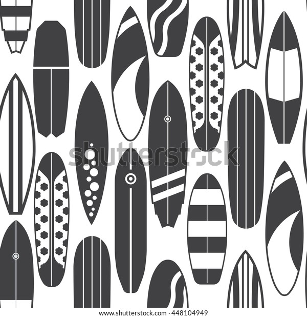 Sea Surfing Pattern Different Type Surf Stock Vektorgrafik