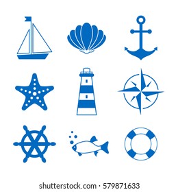 sea symbols icons