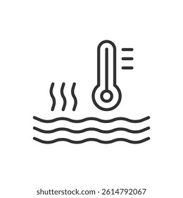 Sea Temperature Icon Sign Symbol