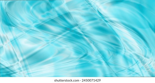 Sea texture, summer waves effect. Vector marine, ocean wallpaper. Light blue azure pool water