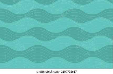 Sea ​​waves Texture, Vintage Texture, Wavy Groovy Retro Background