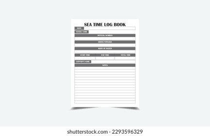 Sea Time Log Book kdp interior