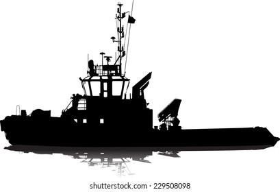 Tugboat silhouettes Stock Vectors, Images & Vector Art | Shutterstock