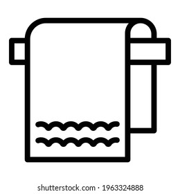 Sea towel icon. Outline Sea towel vector icon for web design isolated on white background