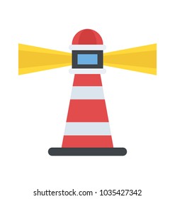 A sea tower, lighthouse flat icon