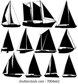 sea tranportation vector (sailing boat)