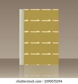 Sea transport and Book. Realistic image of the object with reflection