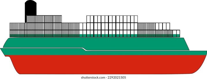 Sea transport with Bulgaria flag, international transportation trade or cargo ship concept, Bulgaria flag on aid ship, isolated on white background, side view