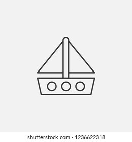 Sea transport icon vector