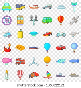 Sea transport icons set. Cartoon style of 36 sea transport vector icons for web for any design