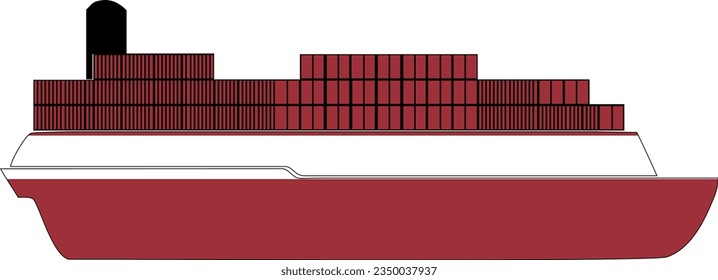 Sea transport with Latvia flag, international transportation trade or cargo ship concept, Latvia flag on aid ship, isolated on white background, side view